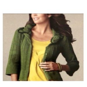 Cabi Cardigan, olive green, size M, style 871 VGUC